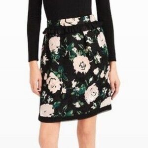 EUC Club Monaco Floral Silk Skirt (size 12)